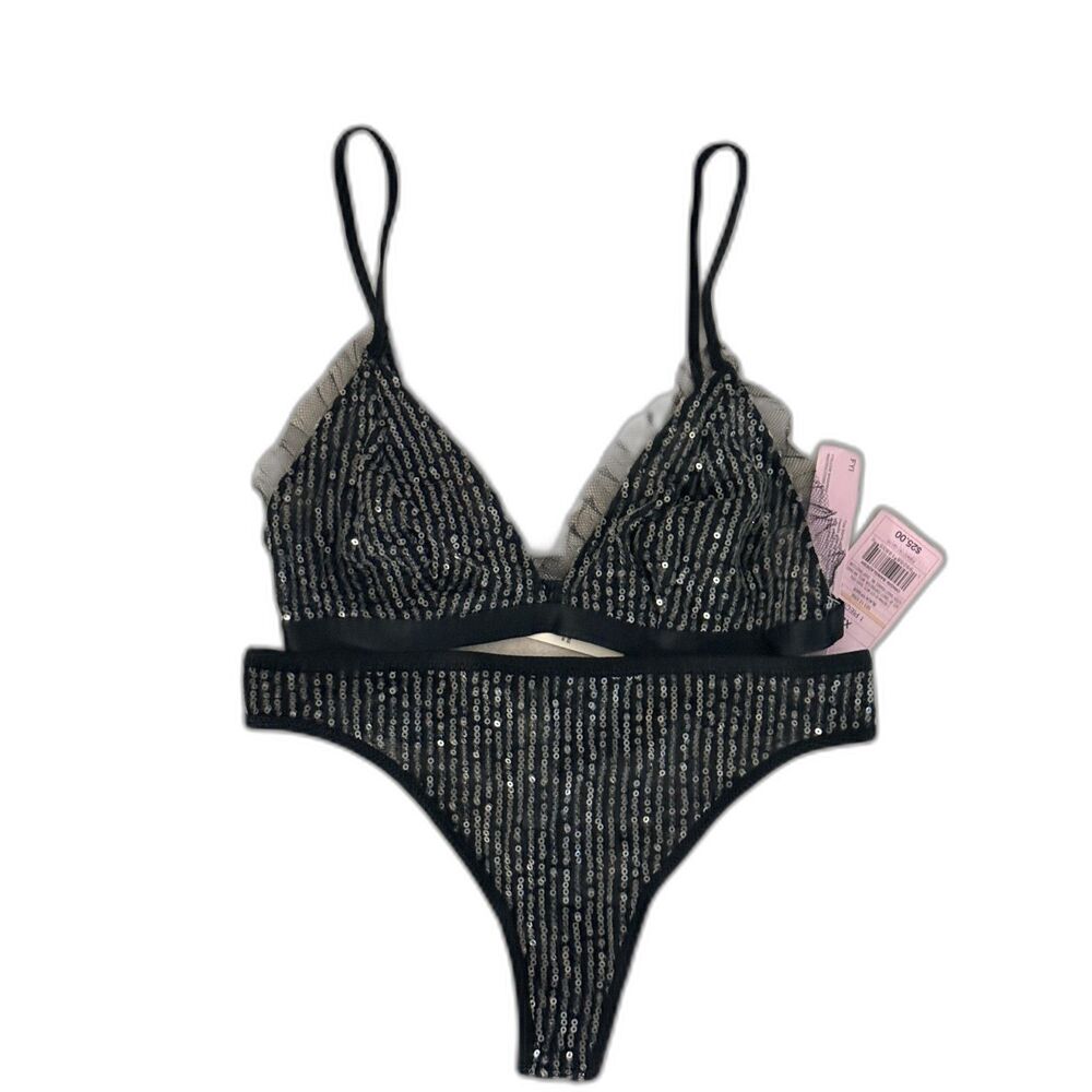 Auden Black Lace Lingerie Set